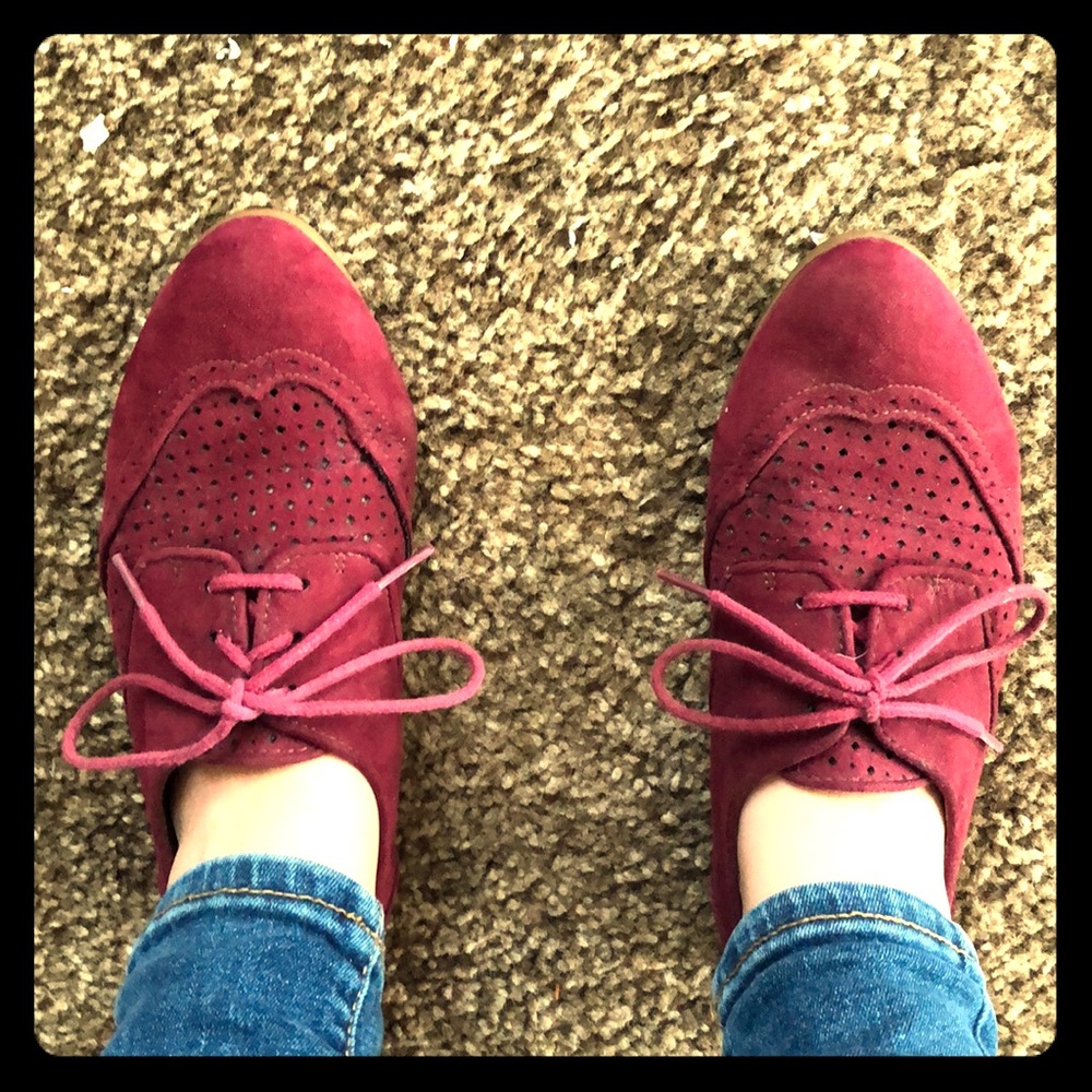 Suede oxfords